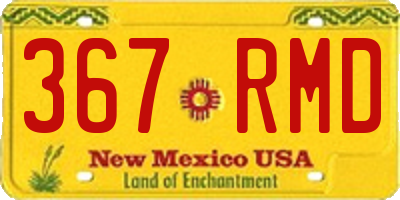 NM license plate 367RMD