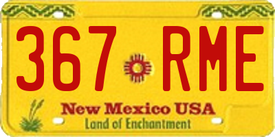 NM license plate 367RME