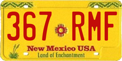 NM license plate 367RMF