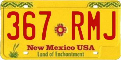 NM license plate 367RMJ