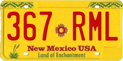 NM license plate 367RML