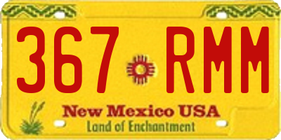 NM license plate 367RMM