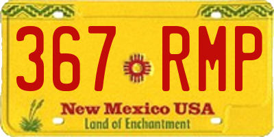 NM license plate 367RMP