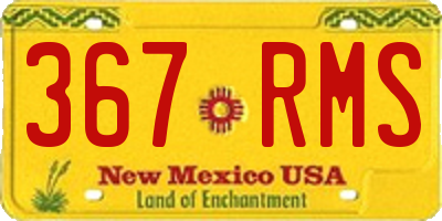 NM license plate 367RMS