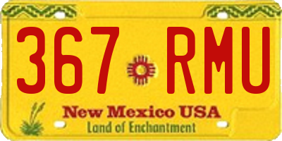 NM license plate 367RMU