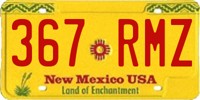 NM license plate 367RMZ