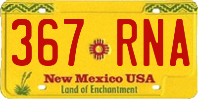 NM license plate 367RNA
