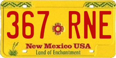 NM license plate 367RNE