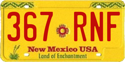NM license plate 367RNF