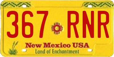 NM license plate 367RNR
