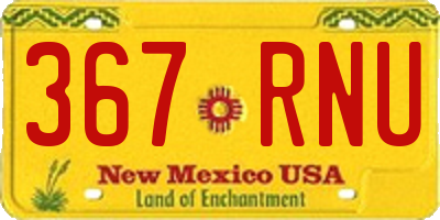 NM license plate 367RNU