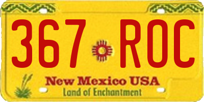 NM license plate 367ROC