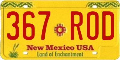 NM license plate 367ROD