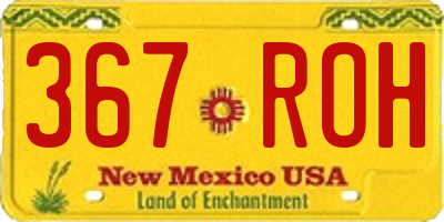 NM license plate 367ROH