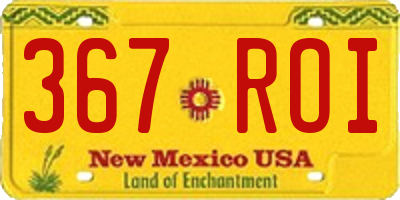NM license plate 367ROI