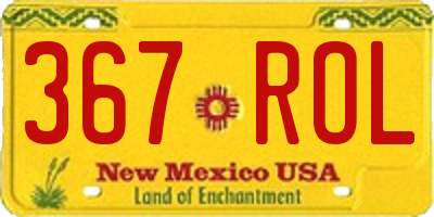 NM license plate 367ROL