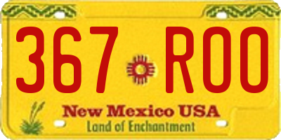 NM license plate 367ROO