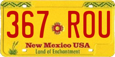 NM license plate 367ROU