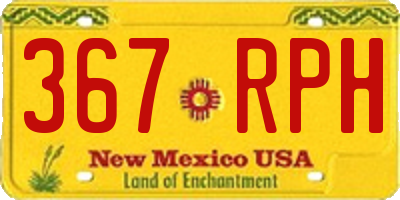 NM license plate 367RPH