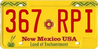 NM license plate 367RPI