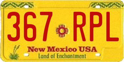 NM license plate 367RPL