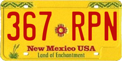NM license plate 367RPN