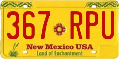 NM license plate 367RPU