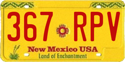 NM license plate 367RPV