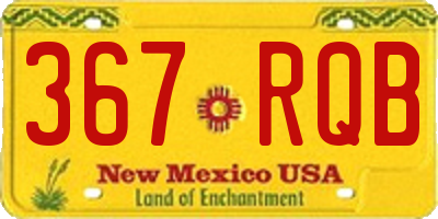 NM license plate 367RQB