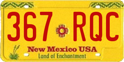 NM license plate 367RQC