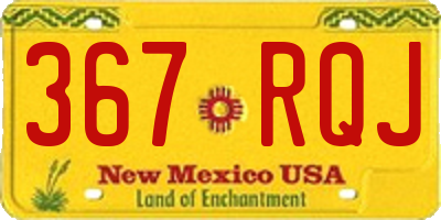 NM license plate 367RQJ