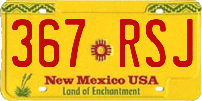 NM license plate 367RSJ