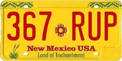 NM license plate 367RUP