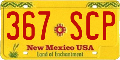 NM license plate 367SCP