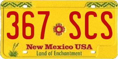 NM license plate 367SCS