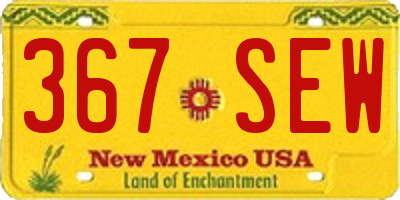 NM license plate 367SEW