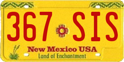NM license plate 367SIS