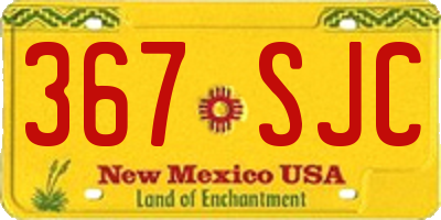 NM license plate 367SJC
