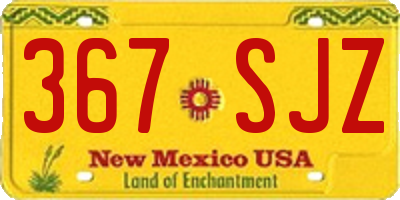 NM license plate 367SJZ