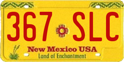 NM license plate 367SLC