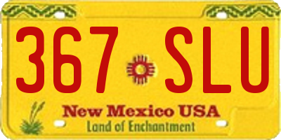 NM license plate 367SLU