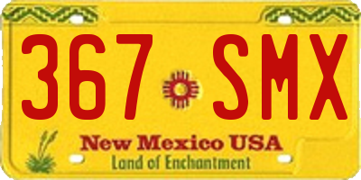 NM license plate 367SMX