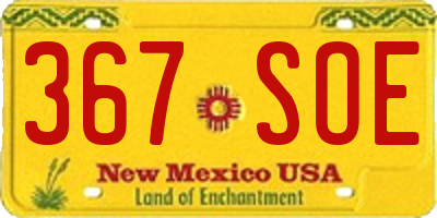 NM license plate 367SOE