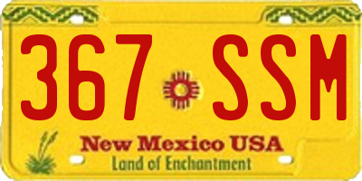 NM license plate 367SSM