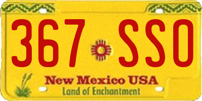 NM license plate 367SSO