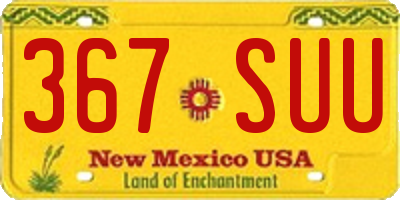 NM license plate 367SUU