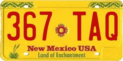 NM license plate 367TAQ