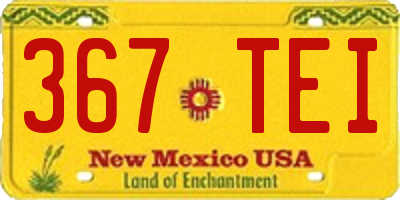 NM license plate 367TEI