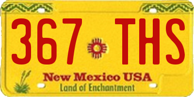 NM license plate 367THS