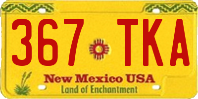 NM license plate 367TKA